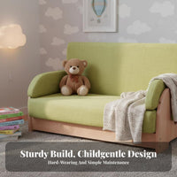 Educational Type Two-Seater Reading Couch Soft and Comfy kids' Sofa Skin-Friendly Upholstery children's Furniture Washable Cover for Toddlers, Parents, Educators, Kindergartens, Daycares, Nurseries, Playrooms