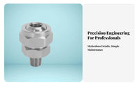 Long-Lasting Stainless Steel Swivel Nozzle Connector Wear-Resistant Universal Angle Adjustment Spray Head for Dust Suppression