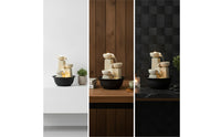 3-Tier Desktop Water Feature Small Tabletop Water Feature with Tranquil for Desk