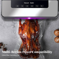 Dry and Wet Foods Vacuum Sealing Machine English Control Panel Countertop Vacuum Sealer