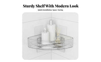 Drilltool-Less Installation Transparent Corner Shelf No Drilling Required Bathroom Accessory Easy to Install Shower Organizer Waterproof Adhesive for Homeowners, Families, Students, Washroom, Kitchen, Laundry Room