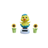 No Batteries Needed Dancing Chick Dashboard Ornament Whimsical Design Solar Powered Chick Bobblehead Eco-Friendly Solar Bobblehead Chicken for Office Desk, Windowsill