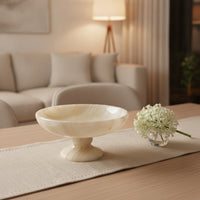 Pedestal Fruit Bowl Modern Fruit Bowl with Pedestal Neutral for Tabletop