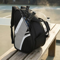 Thermal Insulated Pickleball Racket Backpack Shoe Compartment Pickleball Backpack Mesh Panel