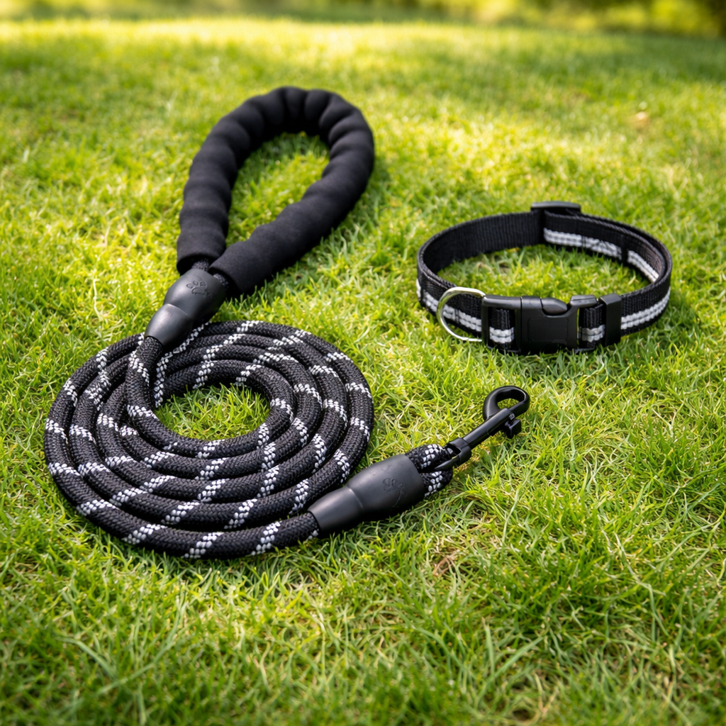 dog leash and collar set