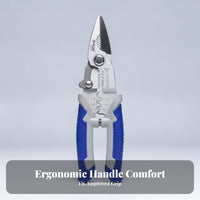 Cutting Notches Heavy Duty Wire Trimmers Synthetic Handles Multifunction Pliers Steel Head Wire Cutter Stripper Non Slip Handle for Electricians