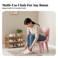 Thickened Construction Short Backrest Stool Easy to Clean Indoor Seating multifunctional Footrest Lightweight for Children, Technicians, Living Room, Entryway, Bedroom, removeice