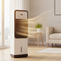 Compact Evaporative Air Cooler Portable Column Fan with Water Tank No Installation Required Swamp Cooler Easy to Clean for Bedroom, Living Room