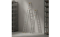 Telescopic Extension Ladder Heavy Duty Aluminum Straight Ladder Industrial Grade Access Equipment for Contractors, Professionals, Construction Site