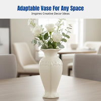 Milky Cream Ceramic Vase, Modern Luxury, Desktop Flower Arrangement, Office, Living Room Accent Piece