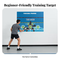 Indoor Outdoor Use Pickleball Training Wallpaper Easy Installation Solo Pickleball Training Sticker Long-Lasting Dink Stroke Practice Aid Portable for Beginners, Athletes, Families, Indoors, Outdoors, Backyard, Garage