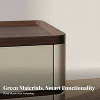 Combination Lock Locking 2-Drawer Cabinet Modern Design 2-Drawer Locking Nightstand Keyless Entry Bedside Table Sturdy Construction for Homeowners, partners, technology aficionados, Next to Bed, Guest Room, Apartment, Home Office