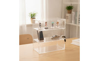 Acrylic Display Cabinet with Lock Sturdy Display Case with Lock for Hobbyists, Retail Counters, Desktop Storage