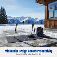 Universal Ski Snowboard Maintenance Stand, Adjustable Waxing Workbench, Secure Vise