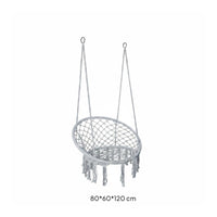 Macrame Chair Airy Lattice Home Furniture Oval Frame