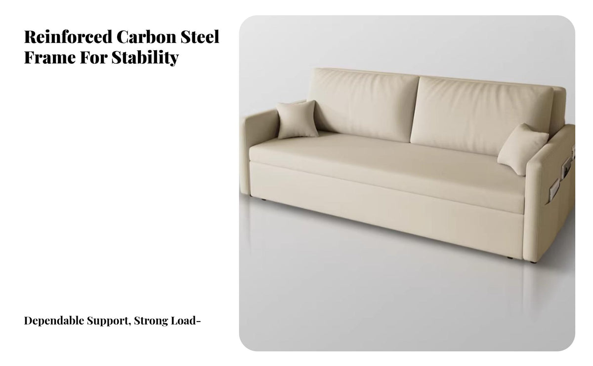 Modern Minimalist and design Pull-expandable textile Sofa Bed Space-Saving convertable Pull-expandable Loveseat multi-functional Sleeper Couch Extendable for Apartment Dwellers, Students, homeowners, Small areas, Living Room, Home Office, Basement