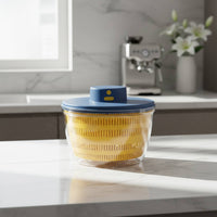 Electric Salad Dryer Multifunctional Push-Button Vegetable Dryer Multipurpose Design Automatic Lettuce Dryer for Home Cooking