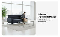 Simple Modern Design 3-Seater Office Sofa Comfortable 3-Seater Waiting Bench Stable Construction Reception Seating Easy to Clean for Visitors, Business Owners, Patients, Airport, Hospital