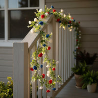 Independence Day Decorative Garland Reusable Patriotic Flower Garland House Decoration for Party, Tabletop