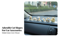 Versatile Decoration Car Dashboard Cat Ornament Ideal Gift Car Dashboard Cat Figure Easy To Install for Women, Office Workers, Home