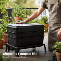 Layered Composting Agent Composter Creates Natural Soil Enhancer Vermicompost Bin Multi-Tray Composting Agent Ery Stackable