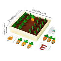 Carrot Harvesting Game Educational Farm Memory Challenge Game Improves Word Recognition Learning Toy for Preschoolers, Children 3++