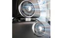 Flexible Tubes twinHead Car Fan Adjustable Heads USB Car Fan 3-Speed Vehicle Gadget