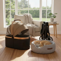 Single-Press Folding Detachable Pet Stroller Breathable Mesh Panels 2-in-1 Pet Stroller Carrier Large Space Lightweight Cat Travel System for Cats, Outdoor