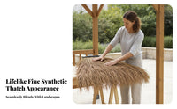 Artificial Thatch Roof Retardant Simulation Straw Roof Panel Realistic Appearance Artificial Thatch Tile for Outdoor, Grass Shack Bar, Gazebo