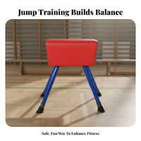 Padded Top Gymnastics Jump Ing Buck Non-Slip Feet Jumping Training Equipment Multiple Sizes Available Adjustable Height Training Jump Sturdy Construction for Gymnasts, Students, Beginners, Gymnasium, School, Playground, Home