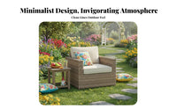 Comfortable paddings Woven Conversation Group Weather-Resistant Patio Set sturdy Frame Outdoor Furnishing Easy to Clean for Families, Homeowners, Adults, Sunroom, Balcony, Garden, rearyard