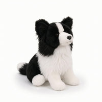 Border Collie Stuffed Animal Dog Cuddly Border Collie Stuffed Animal Stuffed Dog with Stuffed Animal Tail Huggable Surface