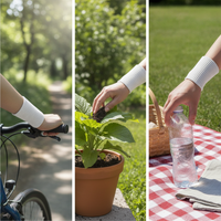 Ice Silk Arm Sleeves for Sun Protection and Warmth, Thin Breathable Cycling Armlets for Men and Women