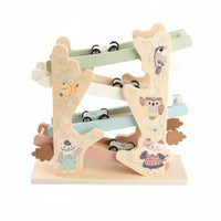 Young Child Race Track Toy Educational Multi Level Car Slide Develops Fine Motor Skills Wooden Car Ramp Racer for Young Children, Preschoolers