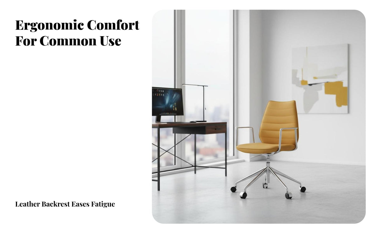 Ergonomic Design Curved backrest Rolling Chair Comfortable rotating Seat Space-Saving Office Seating Modern and aesthetic for Students, Study Room, Small areas, Bedroom, Reception Area