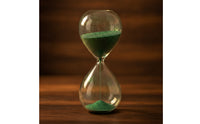 Decorative Glass Hourglass Tabletop Hourglass with Glitter Sand Glittery Sandglass Clear for Desk, Shelf, Bedside Table