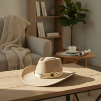 Suede Cowboy Hat Creased Crown Cowboy Hat with Concho Western Classic for Men, Festivals, Concerts