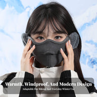 Soft Earmuff Face Cover Ocular Corner Protection Winter Face Cover Earmuffs Integrated Ear Warmer Face Cover 2-in-1 Design