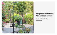 Multi-Tier Design Climbing Plant Archway Weather-Resistant Tiered Archway Stand Stepped Shelving Garden Trellis robustDuty Construction for Gardeners, Homeowners, Event Planners, Balcony, Patio, Backyard, Wedding Ceremony