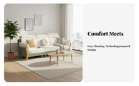 Upholstered Wooden Couch Removable and cleanable Cover Sofa Modern Minimalist Design Household Furniture for pairs, Living Room, Lounge Area, Bedroom