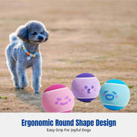 Dog Toy, Elastic Bouncy Ball, Squeaker Pet Ball, Puppy Training, Cartoon, Colorful Material