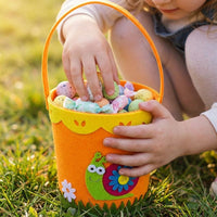 DIY Textile Easter Basket Creative children's Easter Candy Bag Reusable Egg Search Bag for Young Children, Craft Activities, Gift Giving