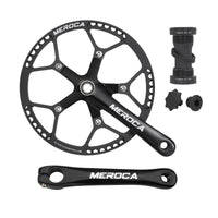 Crankset with Five-Bolt Chainring Mount Unibody Folding Bike Crankset Low-Profile Crank Arms for Cyclists