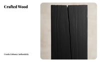 Charred Wood Plinth Natural Simplicity Aesthetic Pedestal Stand Carbonized Finish Multi-Functional for Homeowners, Guesthouse
