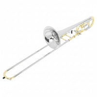 Trombones with Hard Case Bi Color Trombones with Full Set Kit Brass Instrument for Students, Beginners, Lessons, Rehearsals, Stage Practice