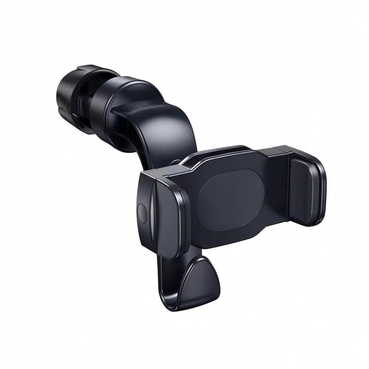 Clamp Style Rear-Seat Phone Holder Bracket Black Headrest Hook Phone Mount Metal Frame Adjustable Headrest Mount Stable Hold
