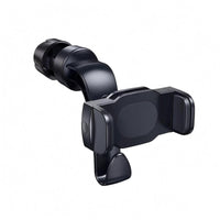 Clamp Style Rear-Seat Phone Holder Bracket Black Headrest Hook Phone Mount Metal Frame Adjustable Headrest Mount Stable Hold
