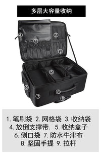 Large Capacity Professional Tattoo Beauty Cosmetic Trolley Case with Wheels