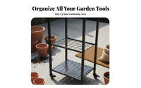 Large Capacity Garden Tool Storage Rack Multi-Purpose Garden Tool Organizer Sturdy & Long-Lasting Shovel and Rake Organizer Heavy Duty for Gardeners, Farmers, Outdoor, Shed, Patio, Basement