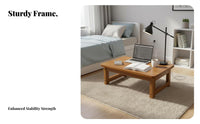 Japanese Design Foldable Tatami Desk Space-Saving Foldable Tatami Table No Assembly Required Household Furniture Versatile Use for Apartment Dwellers, Tea Enthusiasts, Bay Window, Bedroom, Dormitory, Small Areas